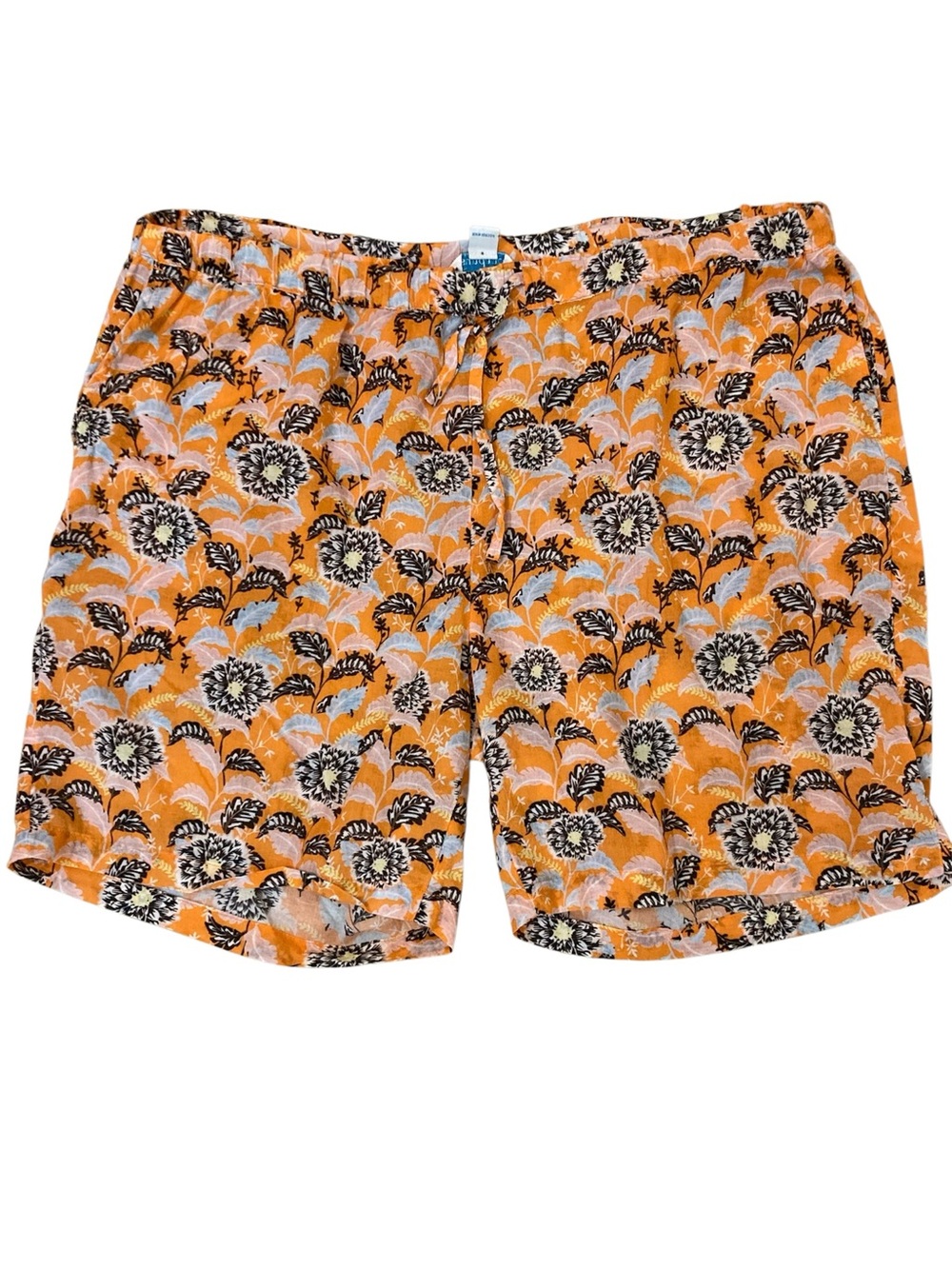 Sundance Orange Floral Cotton Shorts L